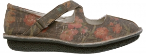 Po-Zu 'Merry' Vegan Cork Shoe (Floral Print)