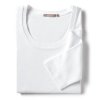 Three Quarter Sleeve Scoop Neck T-Shirt (White)
