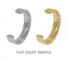 Flat Court Profile Wedding Rings