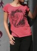 Organic Stereo Organic Cotton 'Sunny Snake' Tee (Red & Concrete Grey)