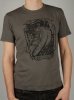 Organic Stereo Organic Cotton Rise 'Snake' Tee (Mens - Concrete Grey, Red & Sand)