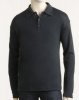 Untouched World Organic Mountain Silk Long Sleeve Polo (Anthracite & Black)