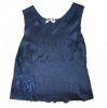 Elena Garcia Cutwork Chiffon Sleeveless Top (Neptune Blue)