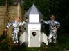 Kid-Eco Cardboard Rocket (Brown, White, Pink & Silver)