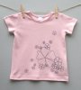 Bee-Bee Organic Cotton Jersey 'Electra' T-Shirt (Pink & White)