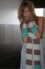 Ivana Cavallo 'Stripy' Scarf, Gloves & Belt Set (Coffee/Cream/Turquoise)