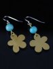 Jungle Berry Daisy Collection - Earrings (River Blue & Berry Pink)