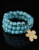 Jungle Berry Daisy Collection - Twirl Bracelet (River Blue, Jungle Green & Nut Brown)