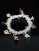 Jungle Berry Daisy Collection - Charm Bracelet (Nut Brown & Berry Pink)
