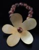 Jungle Berry Daisy Collection -  Bracelet (Nut Brown & Berry Pink)