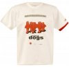 Red Robot Mens T-Shirt 'Robot Dogs' (White)