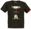 Red Robot Mens T-Shirt 'Robot Witch' (Black)
