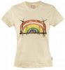 Red Robot Ladies 'Rainbow Turbine' T-Shirt (Antique White)
