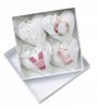 Angel Linens Set Of 'LOVE' Lavender Filled Hearts (Pink & Red)