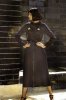 Tammam 'Marlene' Cotton Satin Mac (Black/Ochre and Black/Rose)