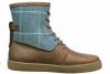 Po-Zu & Maharishi 'Sequoia Night' Boot (Mocha Leather/Blue Tweed)
