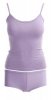 Bam Bamboo Camisole & Short Set (Lavender & White)