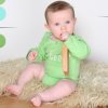 Bee-Bee Long Sleeve Bodysuit (Apple Green)