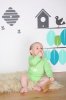 Bee-Bee 'Seaside' Long Sleeve Body Suit (Apple Green)