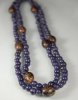 Jungle Berry Long 'Paxiuba' Necklace (Navy Blue)