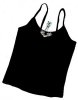 Ciel 'Camisole' with French Tulle Cream Lace (Night Black)