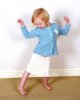 Stella James Crochet Frill Cardigan (Aqua, Cream & Pistachio Marl)