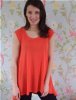Frank & Faith 'Rebecca' Swing Tunic (Tomato Red, Cornflower Blue & Bone White)