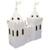 Kid-Eco Cardboard Princess Castle (White, Brown, Pink, Silver Grey & Pink/Silver)