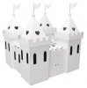 Kid-Eco Cardboard Princess Palace (White, Brown, Pink, Silver Grey & Pink/Silver)