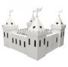 Kid-Eco Cardboard Large Princess Palace (White, Brown, Pink, Silver Grey & Pink/Silver)