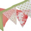 Piccalilly Fairly Traded Polka Dot Cotton Bunting (Peach & Mint)