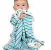 Piccalilly Fair Trade 'Moon Stripe' Organic Baby Blanket (Blue & Pink)