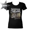 THTC 'Blasta' Organic Cotton T-Shirt (Ladies- Black & Dark Grey)