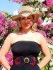 Josyflo Fairtrade Waist Cincher Belt (Black Canvas/Pink Embroidery)