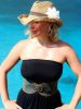 Josyflo Fairtrade Waist Cincher Belt (Olive Canvas/Multi Embroidery)