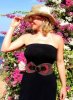Josyflo Fairtrade Waist Cincher Belt (Black Canvas/Multi Embroidery)