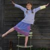 Tatty Bumpkin Bamboo Jersey Stonewash Skirt (Lavender/Pink)