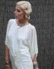 Elena Garcia Crinkle Silk Felted Dress (White)