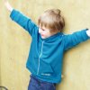 Tatty Bumpkin Bamboo/Cotton Fleece Hooded Sweatshirt (Teal)