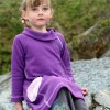 Tatty Bumpkin Cotton Fleece Tunic Dress (Mulberry & Cobalt Blue)