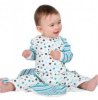 Piccalilly Fair Trade Organic Cotton Playsuit and Hat (Moon Stripe Blue)