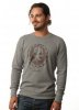 Be Love 'Be True' Long Sleeve Thermal T-Shirt (Mens - Grey)