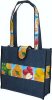 Fair Trade Small Denim Mixed Fruit Resort/Beach Bag