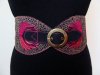 Josyflo Fairtrade Waist Cincher Belt (Black Canvas/Multi Embroidery)