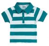 Bamboo Baby Organic Polo Top (Turquoise & Raspberry)