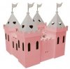Kid-Eco Cardboard Princess Palace (White, Brown, Pink, Silver Grey & Pink/Silver)