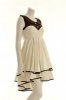 Camilla Kennedy Dress with Double Layer Skirt (Brown & Cream)