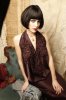 Elena Garcia 'Angelina' Silk Cutwork Dress (Deep Aubergine & Coral Red)