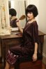 Elena Garcia 'Ribbon' Cocktail Dress (Deep Aubergine & Coral Red)