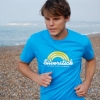 Silverstick Organic Cotton 'Rainbow' T-Shirt (Mens - Azure)